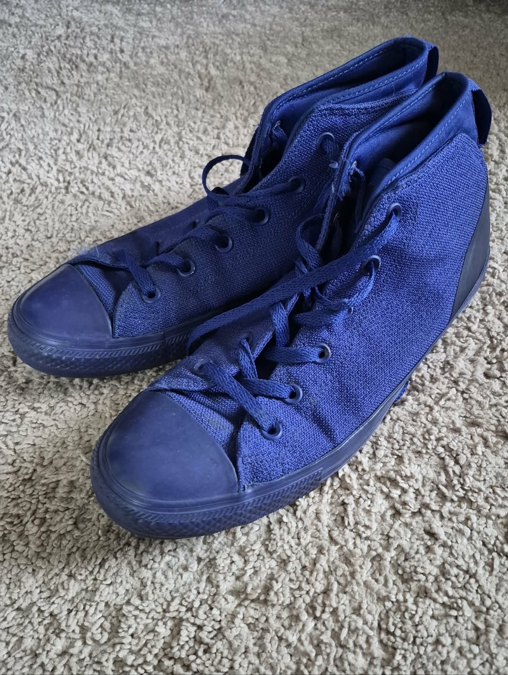 Converse High-Top Canvas Sneakers in Blue